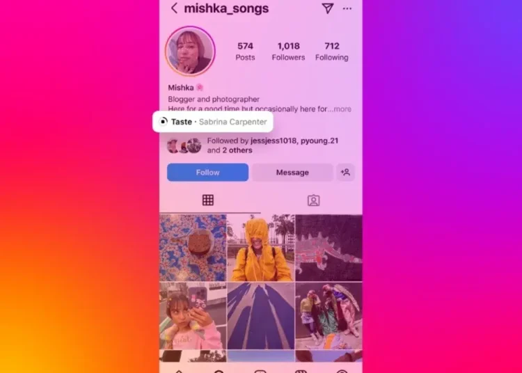 Instagram permite añadir una canción en el perfil