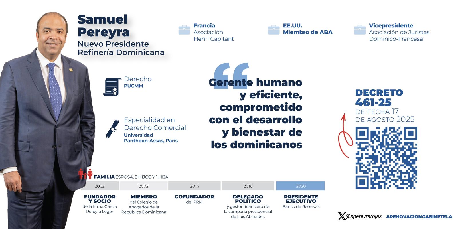 Presidente Luis Abinader anuncia cambios en su gabinete mediante el ...